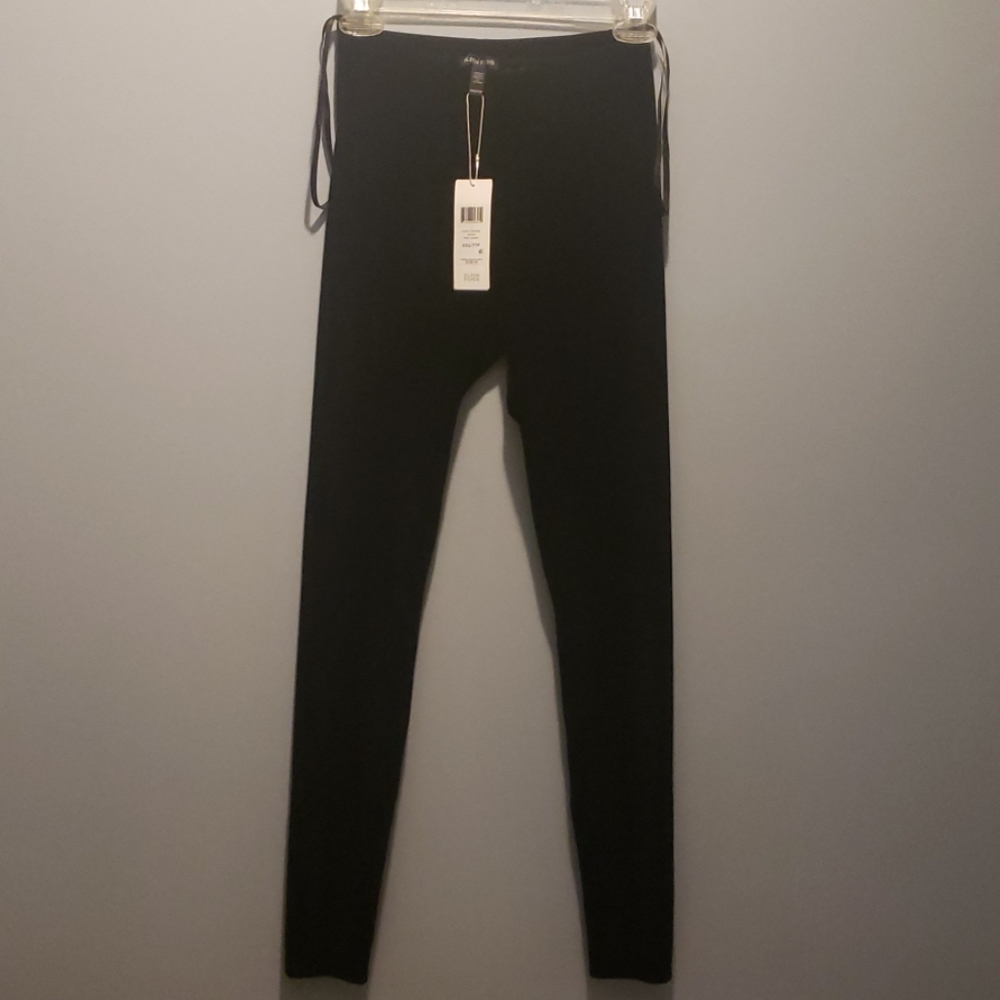 Eileen Fisher black velvet leggings size xxs